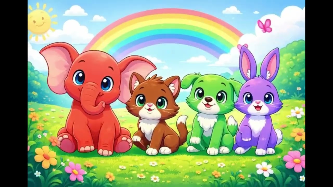 Hayvanlarla Renkleri Öğreniyoruz 🌈🐘🐶🐱 | Eğitici Çocuk Videosu