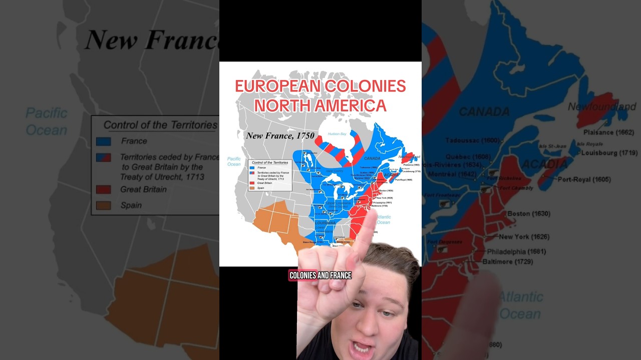 EUROPEAN EMPIRE COLONY AMERICA MAP #history #map #usa #historical #historyfacts #america #maps #us