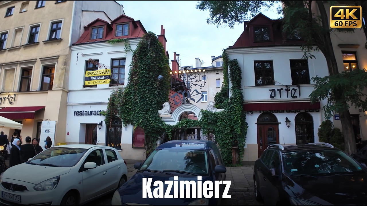 Kazimierz, Kraków - Medieval City Turned Bohemian Hotspot | Silent Walk 4K