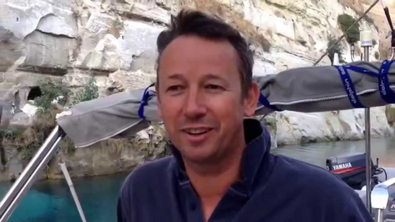 Sailing through the Corinth Canal on Britican