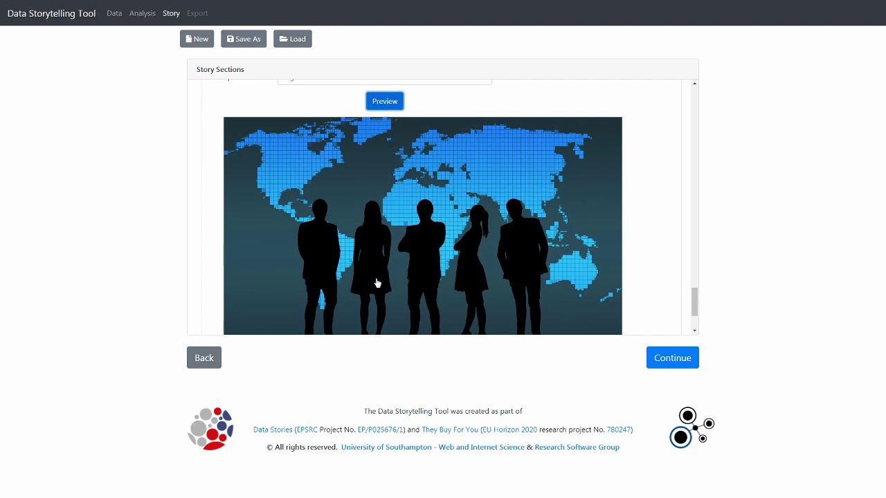 Visualise and tell great stories with your data &ndash; the TBFY Data Storytelling Tool