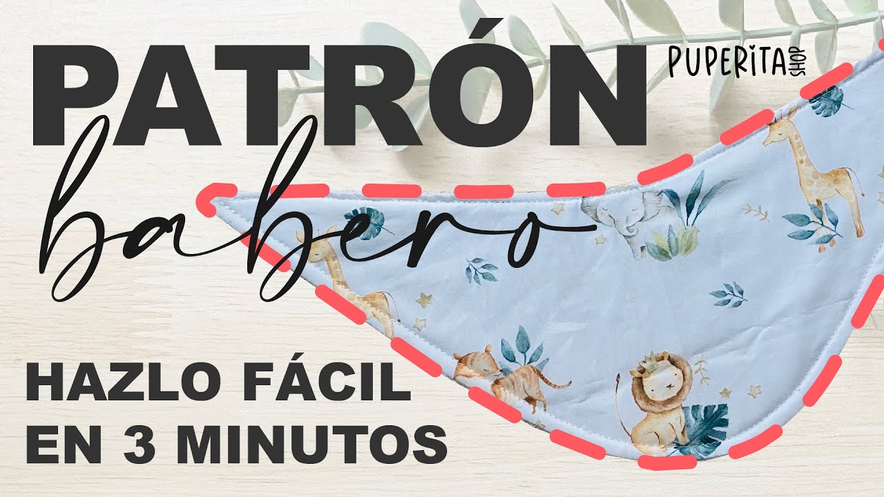 HAZ EL PATRÓN EN 3MIN - BANDANA O BABERO BEBÉ | TUTORIAL | PUPERITA SHOP
