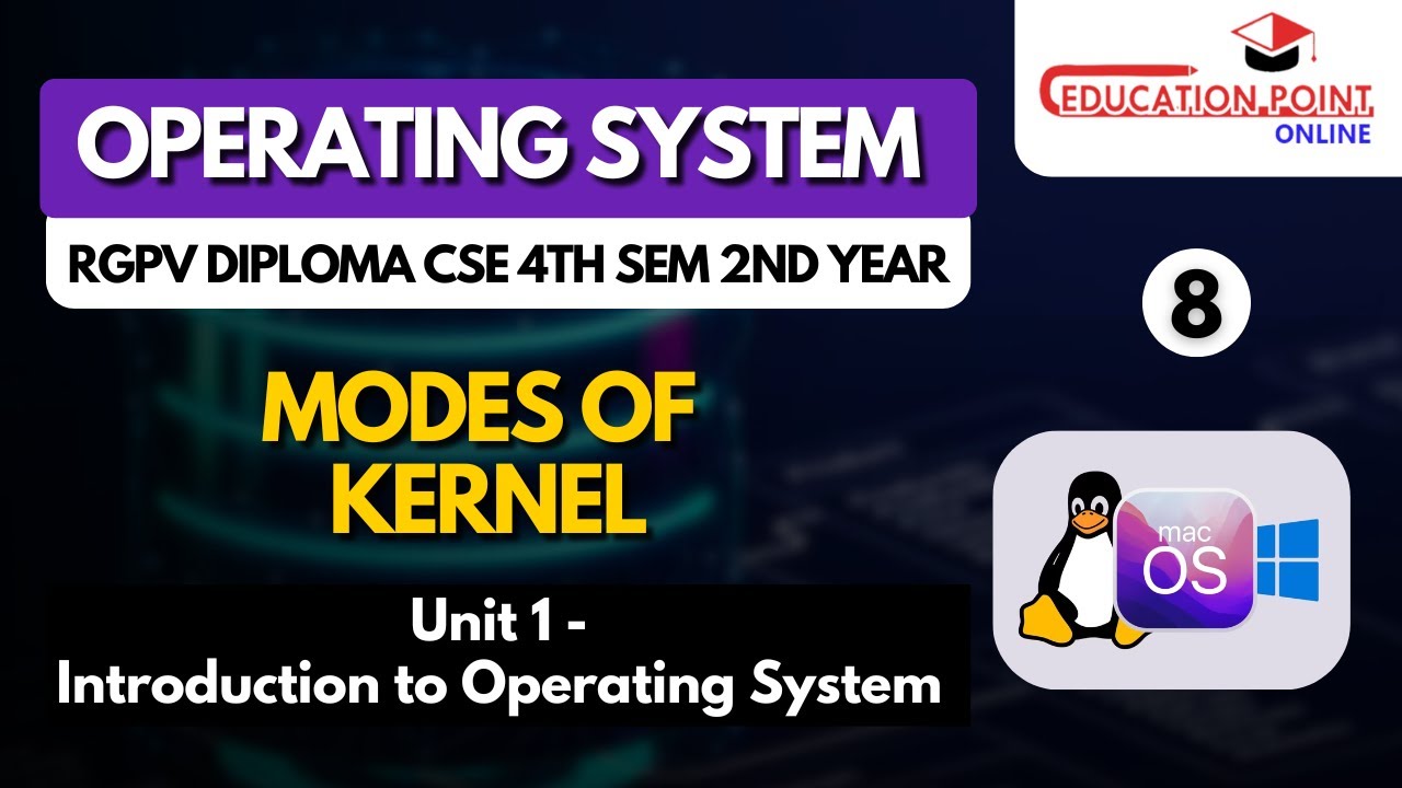 Modes of Kernel | Operating Systems RGPV Diploma CSE/IT 4th Sem 2nd Year