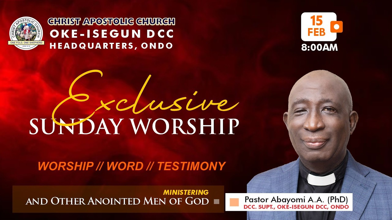SUNDAY SERVICE || 15 FEBUARY 2026 || CAC OKE-ISEGUN DCC ONDO