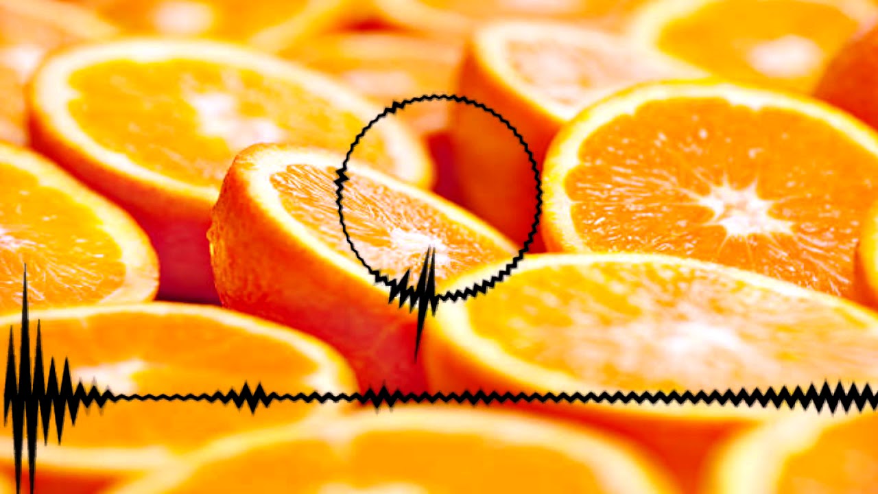 Vinhetas de laranjas /vendas no carro de laranja