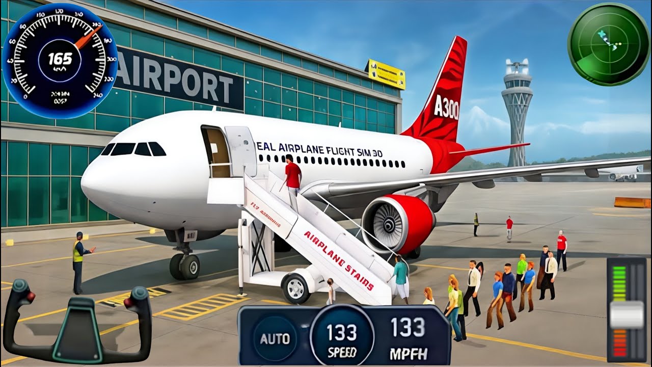 Real Flight Airplane City Pilot Simulator - Plane Boeing Emergency Landing - Android Gameplay