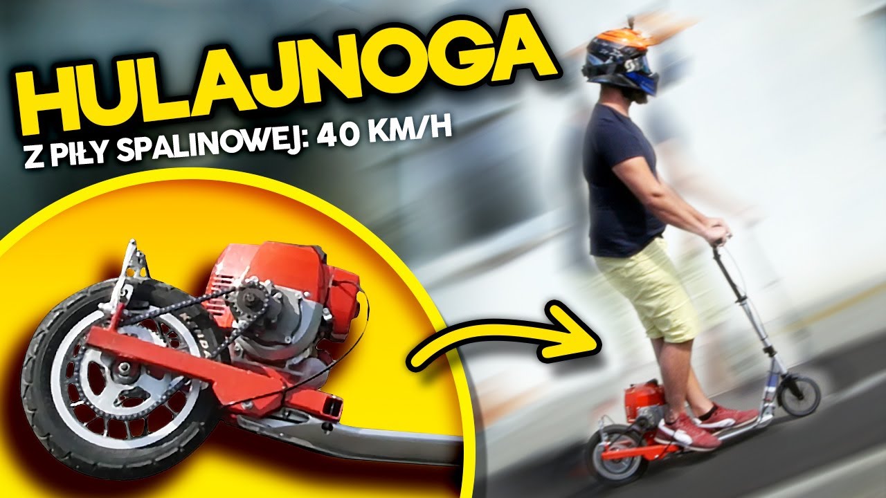 Robimy HULAJNOGĘ SPALINOWĄ - jazda 40 km/h - tuning za 150 zł! POTWÓR 🔥