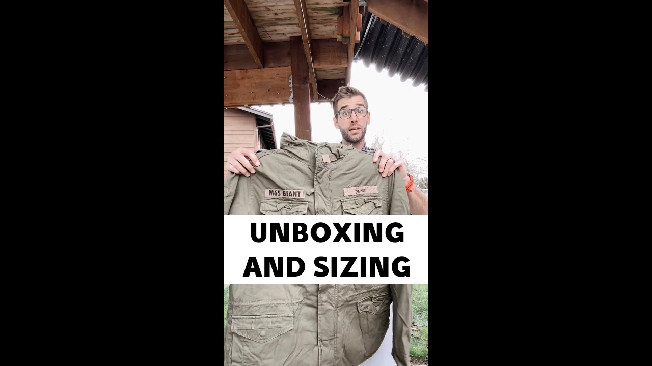 ★★★★★ Unboxing & Sizing: LARGE Brandit Men's M-65 Giant Jacket M65