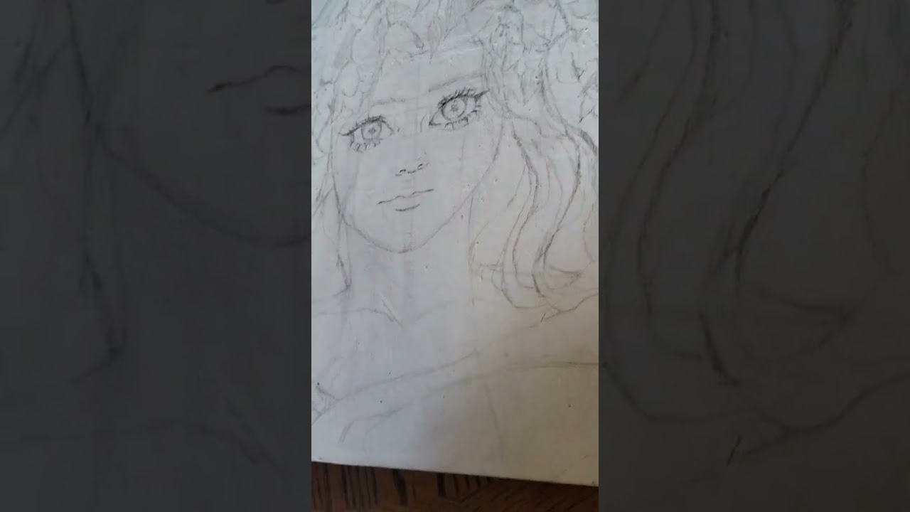 Starting a new painting👄#goddessart#shorts#art