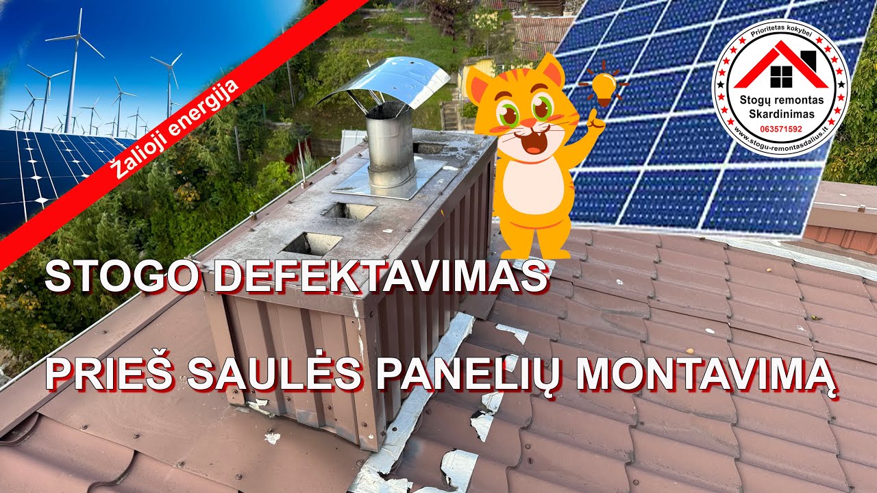 Stogo patikra - Saulės panelių montavimui - Defektavimas