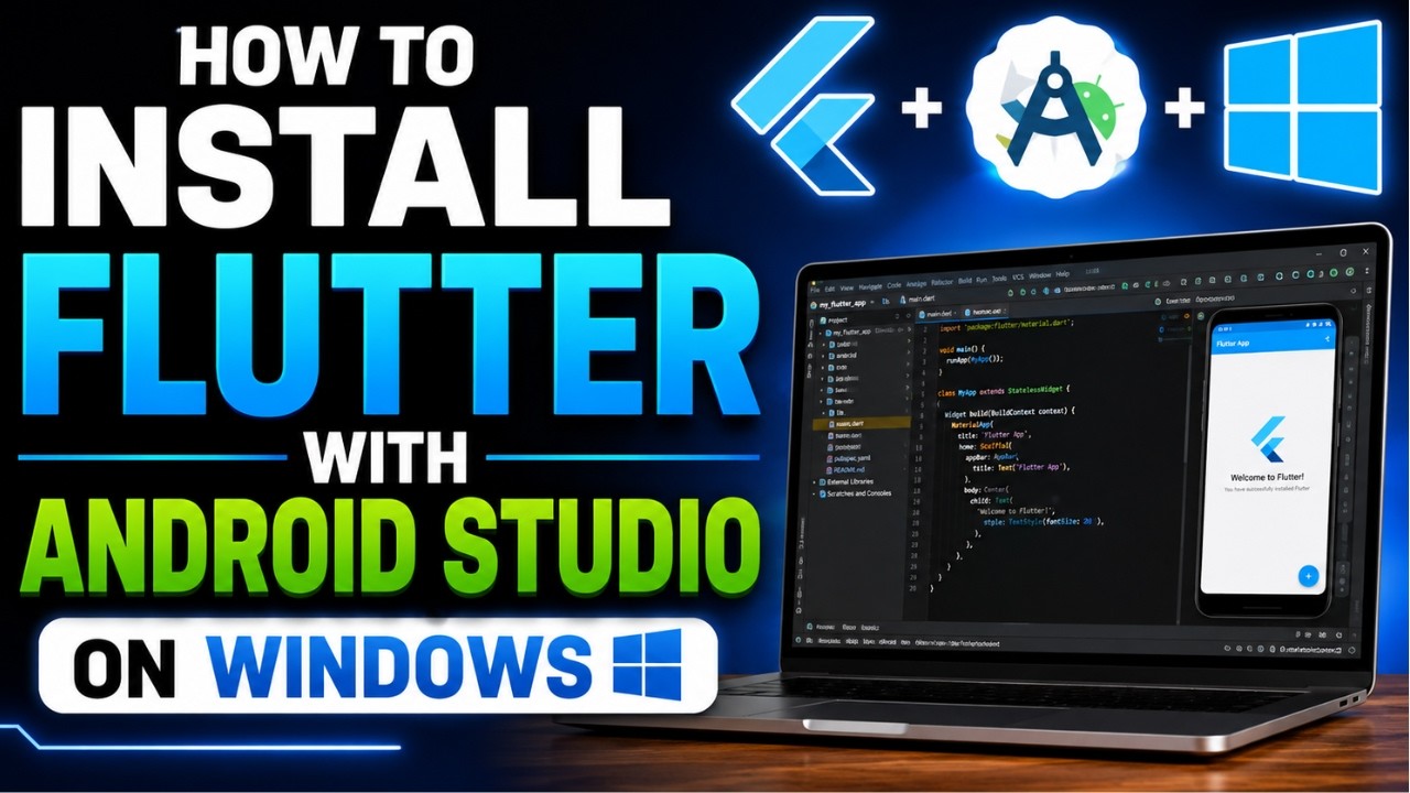 How to Download and Install Flutter with Android Studio on Windows 10/11 2026