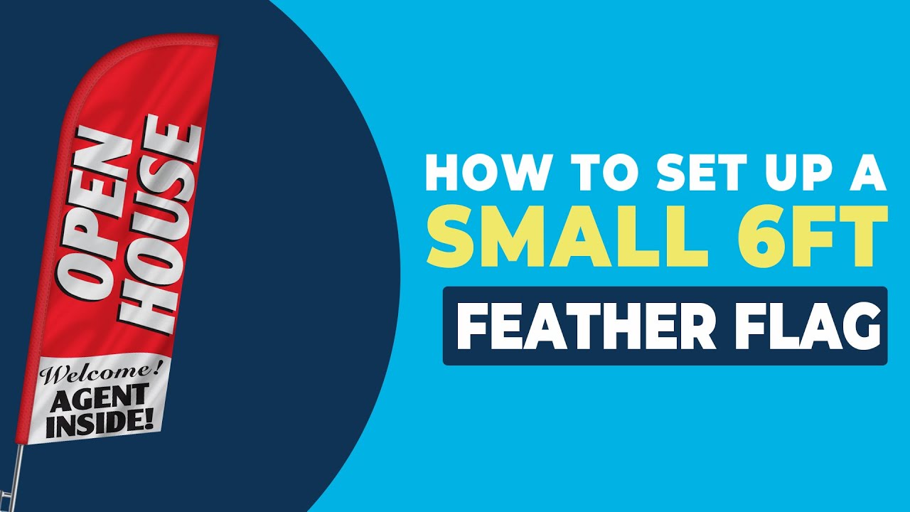 HOW TO SET UP A  FEATHER FLAG - SMALL 6FT FOR REAL ESTATE