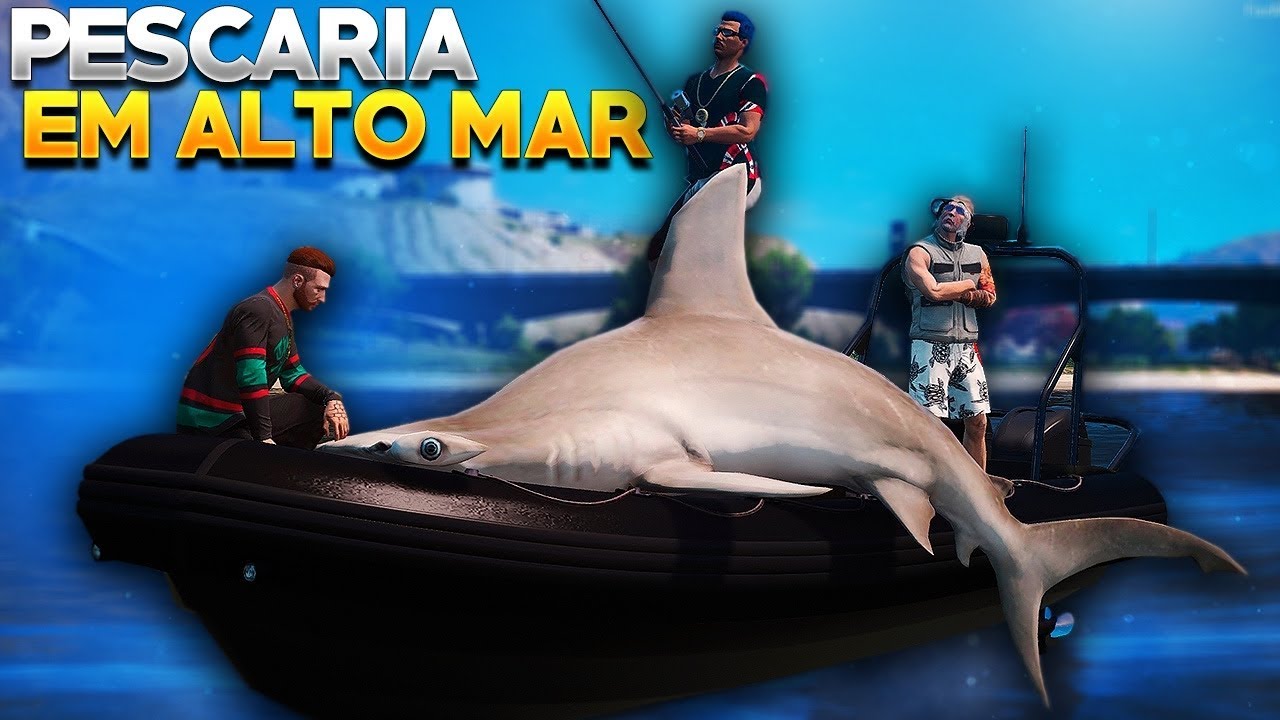 GTA V - VIDA REAL | LEVEI MEU PAI PARA PESCAR NO MAR. 