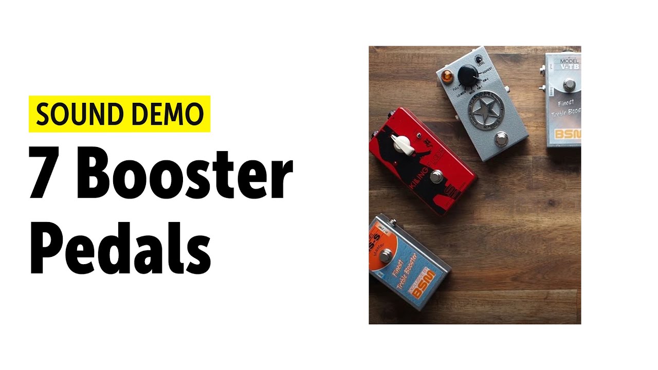 7 Booster Pedals and how they sound (Audio Comparison)