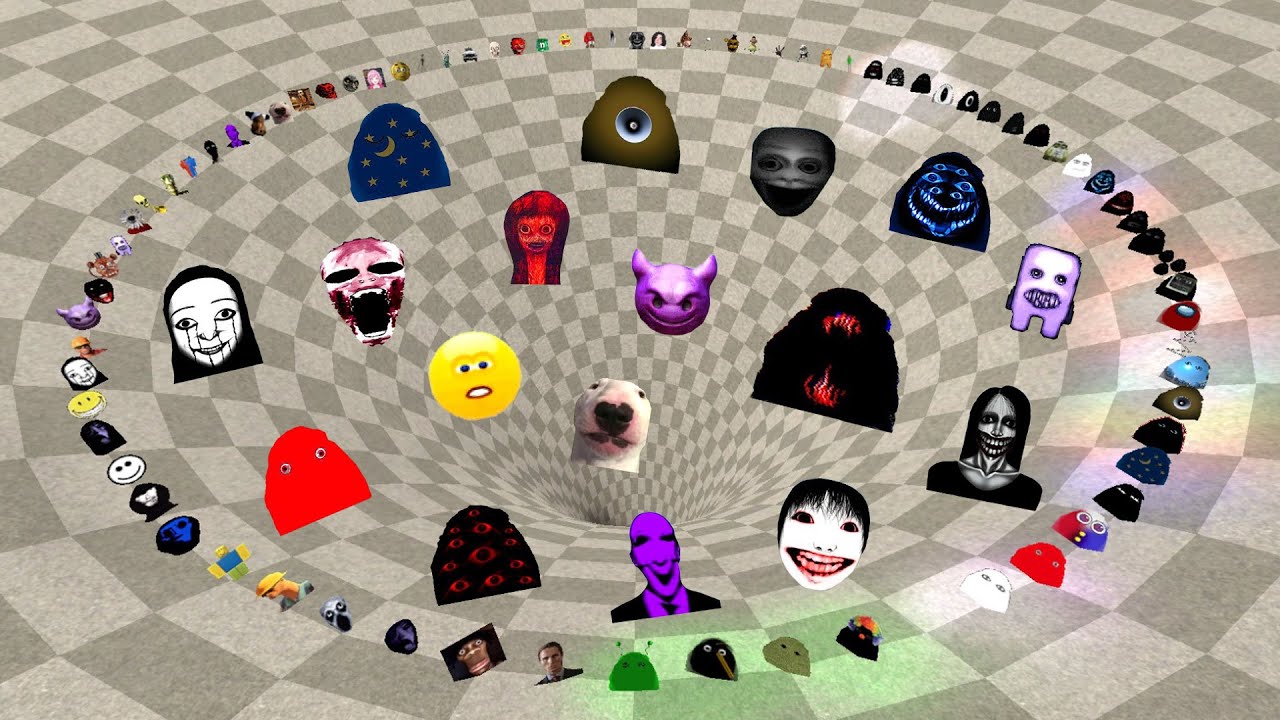 Angry MUNCI NICOS Nextbots Family FALL into a FUNNEL Chasing me in Garry's Mod