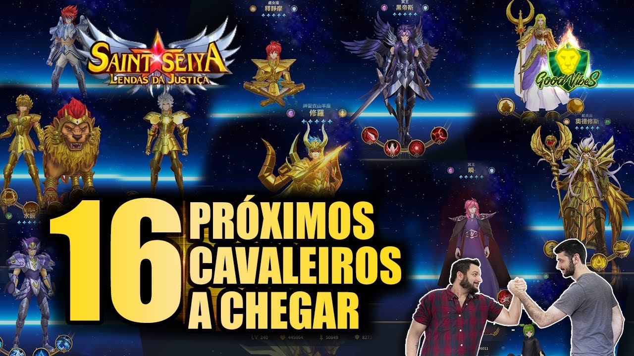 TODOS OS CAVALEIROS que JÁ CHEGARAM no SAINT SEIYA LENDAS DA JUSTIÇA no SERVIDOR CHINES!