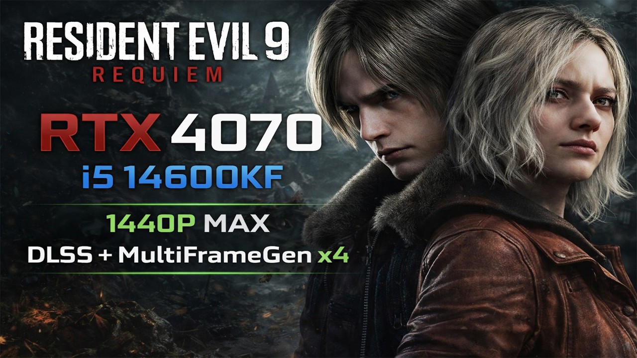 Resident Evil Requiem: RTX 4070 Max Settings + Path Raytracing + 1440p + MULTIFRAME MOD X4