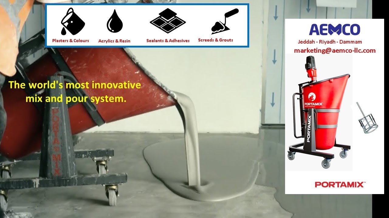 Portamix Hippo Mixing and Pouring - Paddle Mixer - AEMCO Saudi
