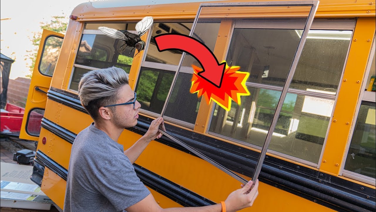 DIY Bug Screens For Our Windows! | Skoolie Build (Ep.10)