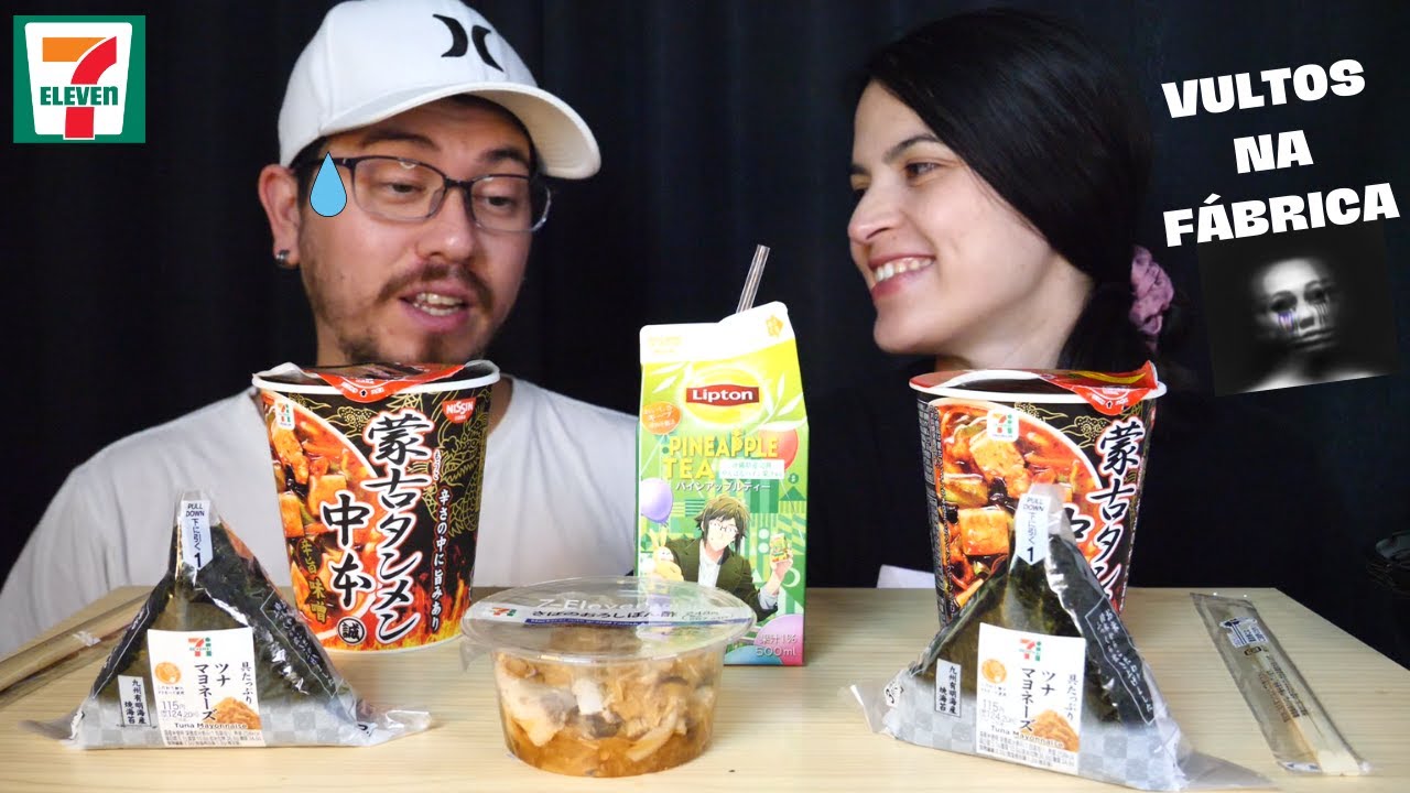 LOJA DE CONVENIÊNCIA MUKBANG PARTE 3 (SEVEN ELEVEN) SPICY RAMEN ONIGIRI SALADA DE PEIXE ASMR COMIDA
