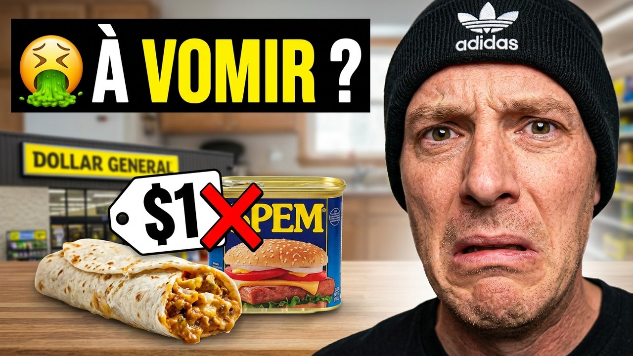 Je goûte 10 PLATS à 1$ aux USA🤮(ça finit mal !)