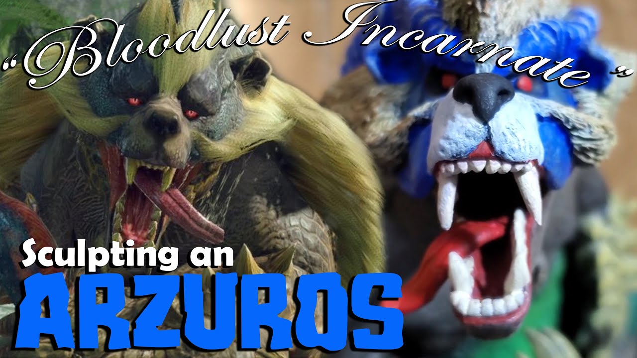 Sculpting an ARZUROS From MONSTER HUNTER RISE Out of Polymer Clay! | Monster Sculpter