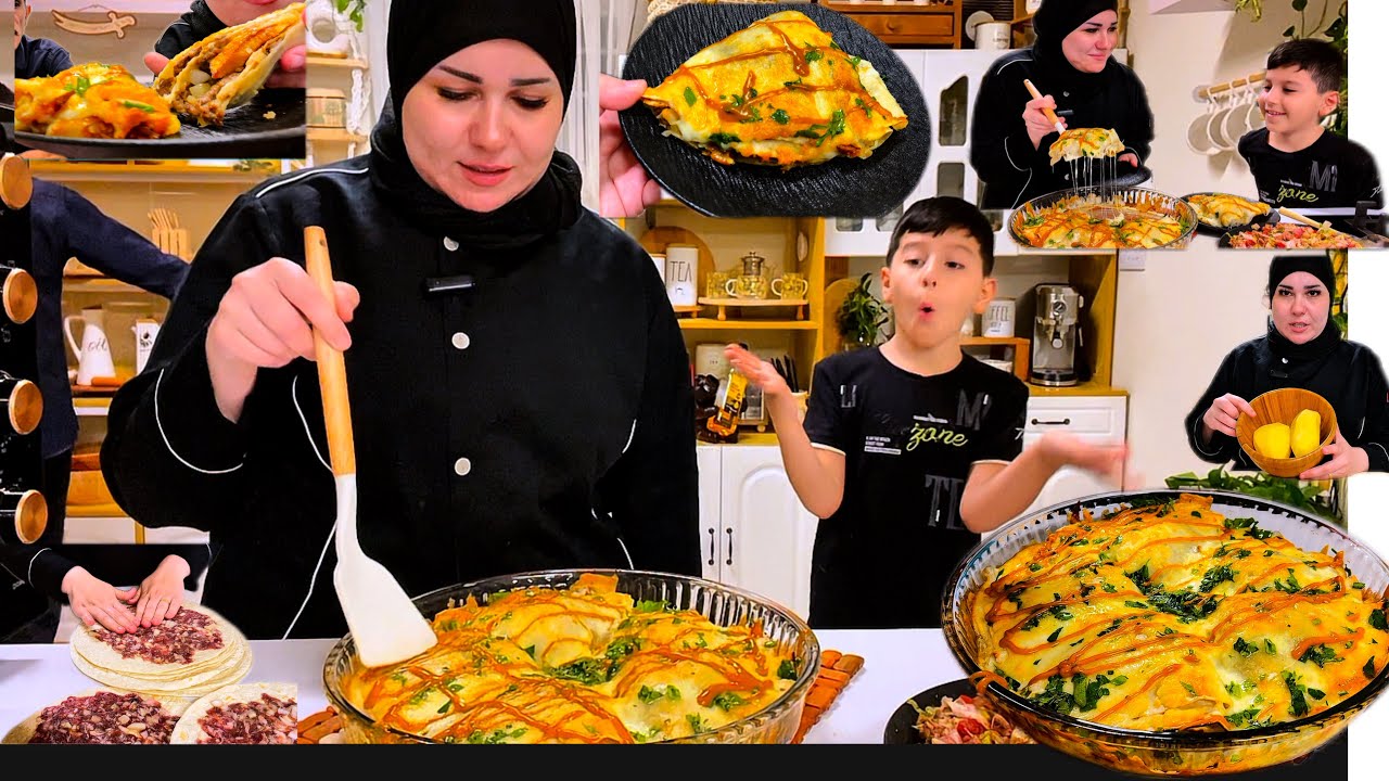 ‏وجبةالعشاء تعالوا عندكم اثنين ‏من البطاطا وربع كيلو من اللحم المفروم وجبه عائله كاملة 10 دقائق حضري