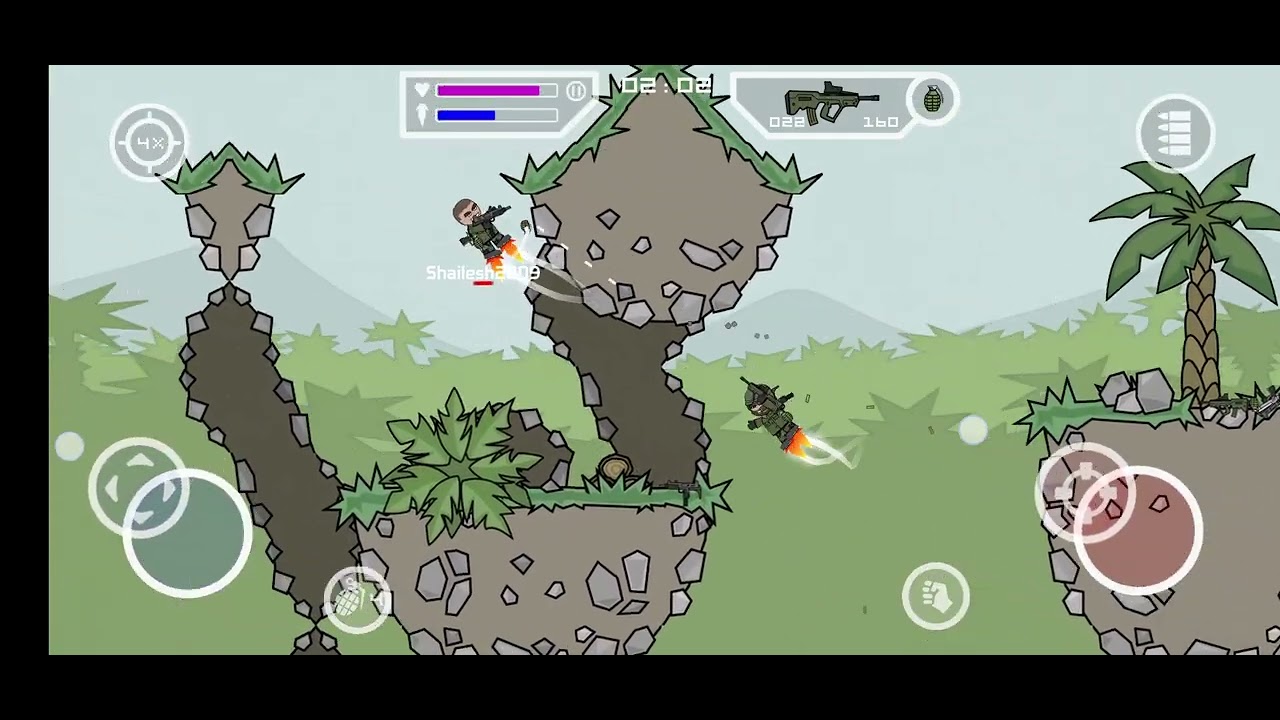 First time i play this game #youtube #mini militia 