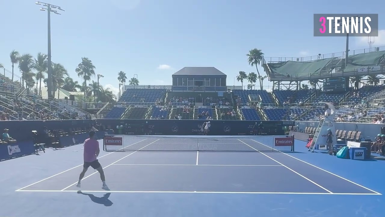 Yibing Wu vs. Colton Smith - Court Level Points | Delray Beach 2026