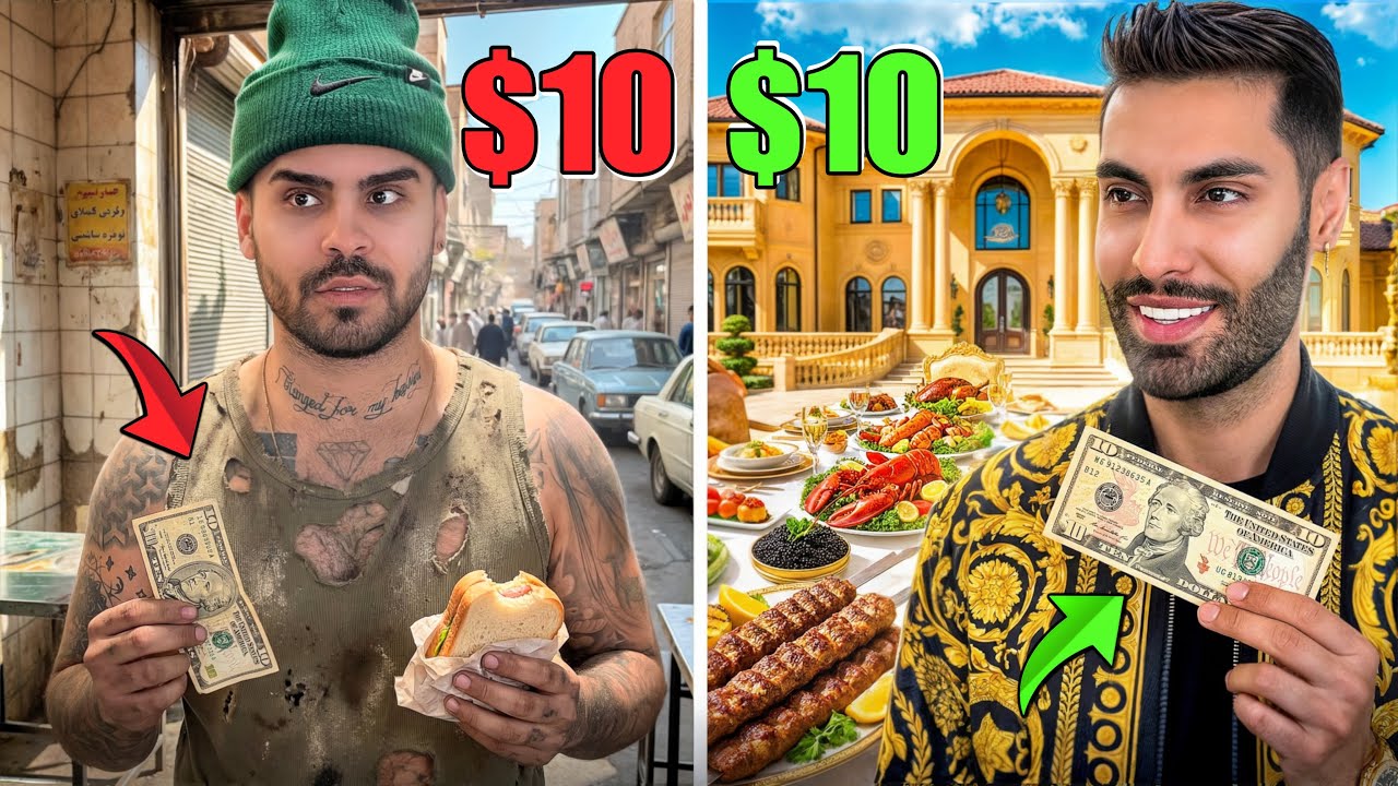 کی با ۱۰دلار لاکچری تر زندگی میکنه؟😎چالش🥳