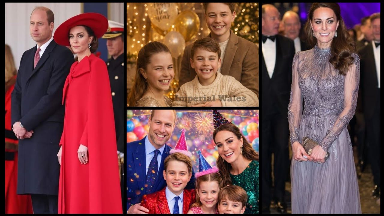 🤎🩵💛Festive Royal Start: Kate Middleton, Prince William & Kids - New Year Celebrations"