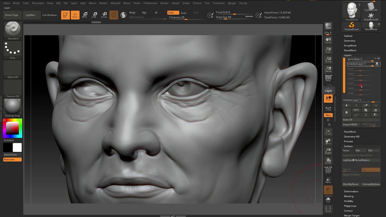 How to Sculpt Skin Details in ZBrush