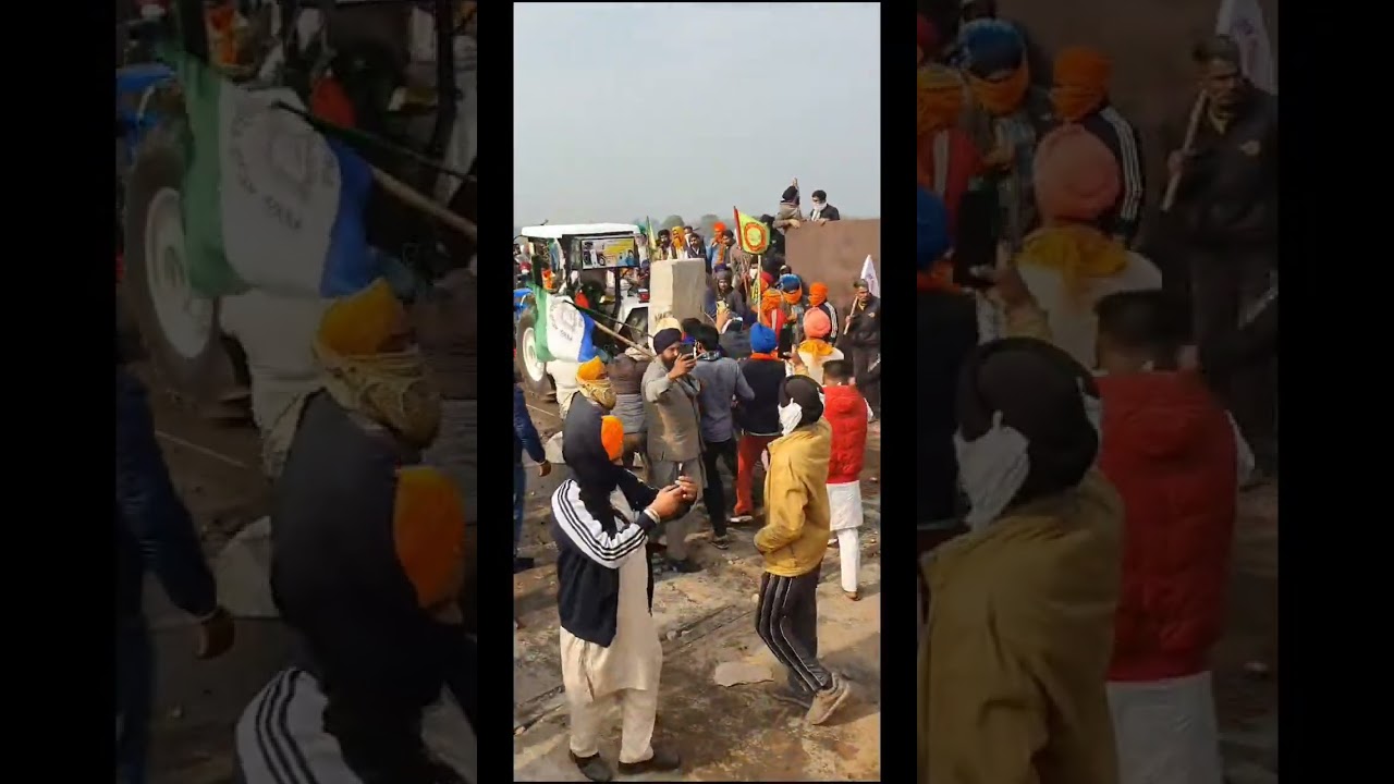 Shambhu border Kisan Vr barricade khinchte de hoe hor video le channel nu pls subscribe krlo ji🙏🙏🙏🙏