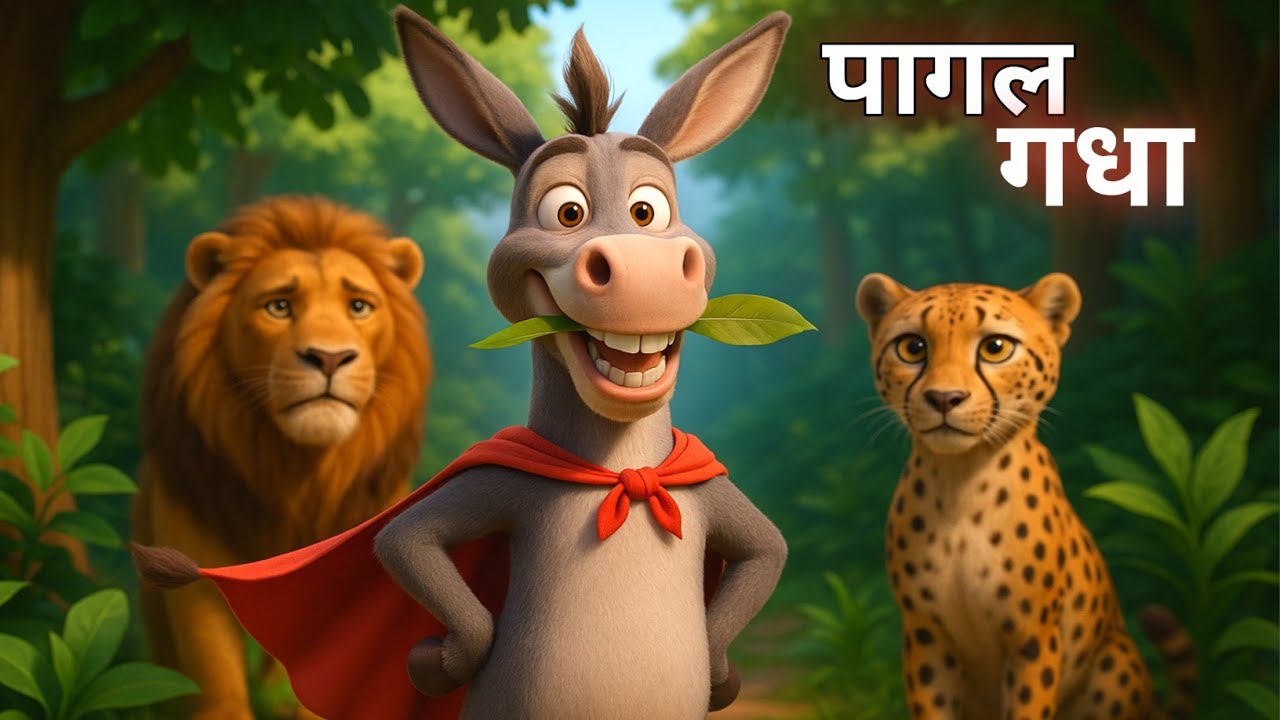 पागल गधा और जादुई पत्ता | STUPID DONKEY AND THE MAGIC LEAF STORY | FAIRY TALES STORIES IN HINDI | 
