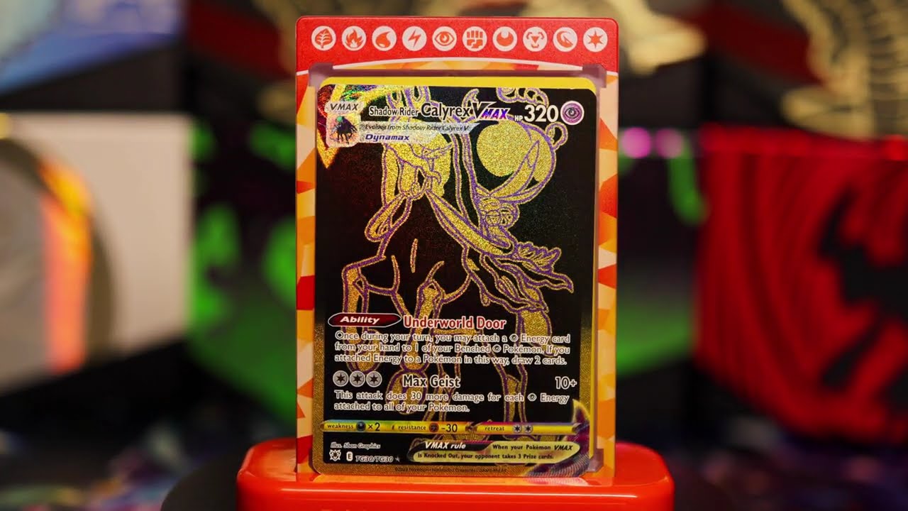 Shadow Rider Calyrex VMAX #TG30 &ndash; Astral Radiance Pok&eacute;mon Card in 4K | Trainer Gallery Close-Up