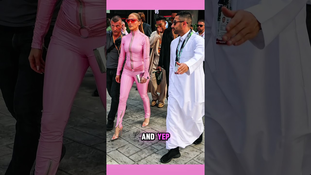 J.Lo Just Shut Down the F1 Grand Prix in This Pink Catsuit 🔥💖🏁 #jenniferlopez #celebstyle