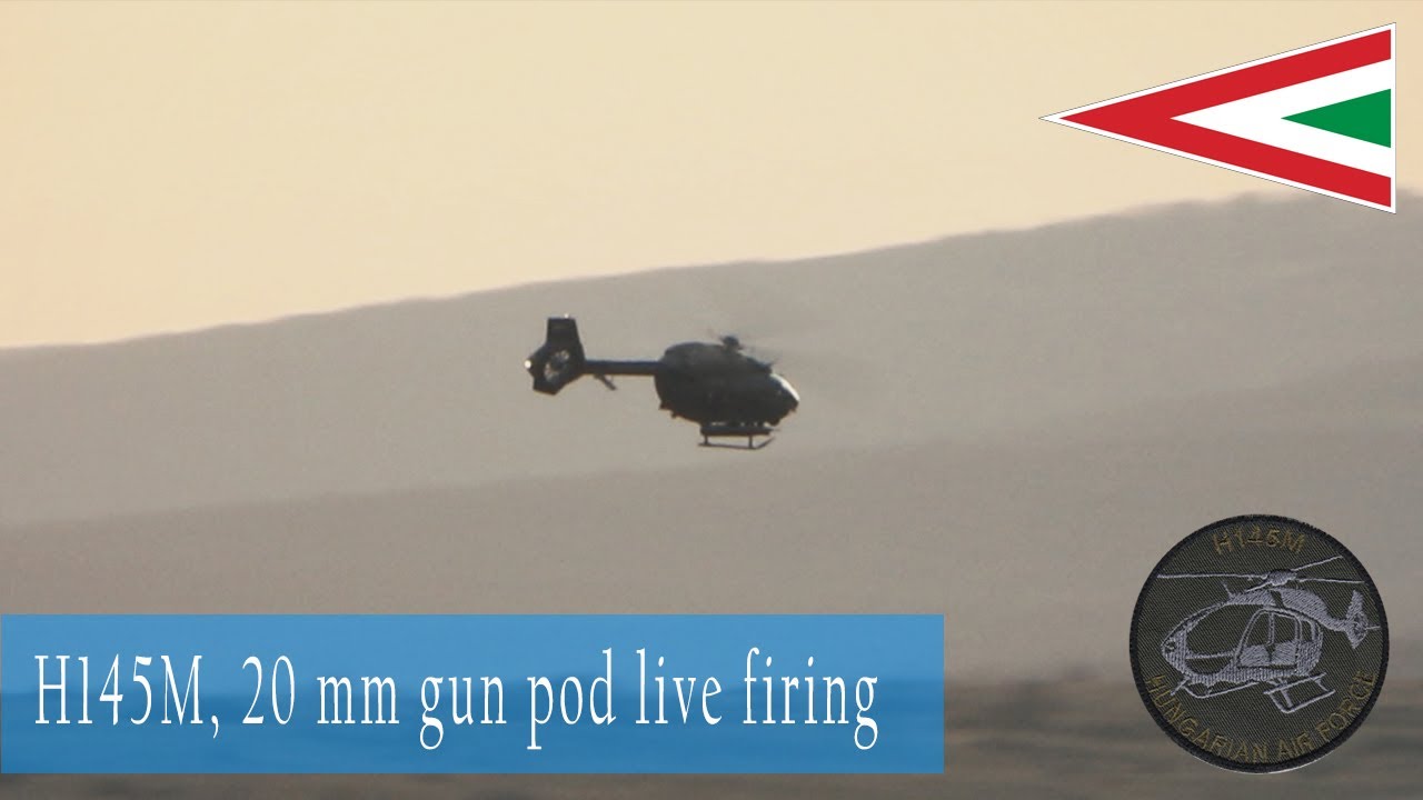 H145M, 20 mm gun pod live firing - Hungary/Ungarn/Hongrie/Maďarsko - #2 - HForce Waffensystem