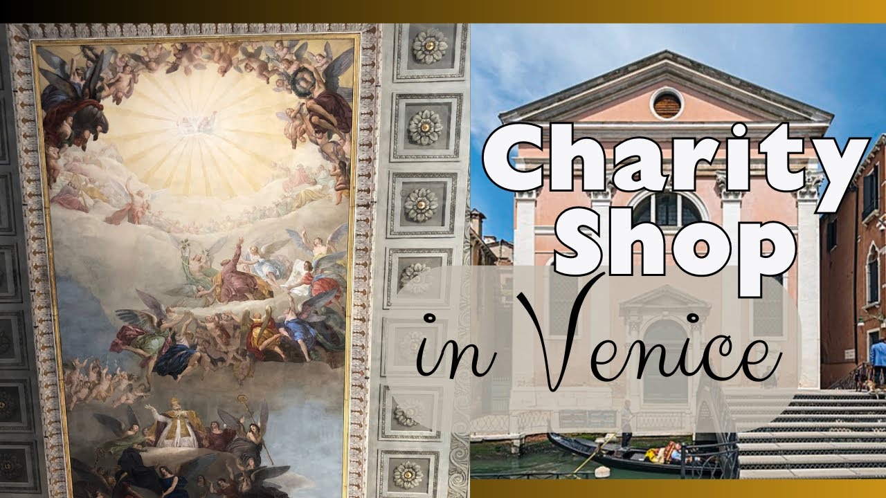 ⛪️Antiques and Vintage at San Luca Church Charity Shop in Venice▫️4K