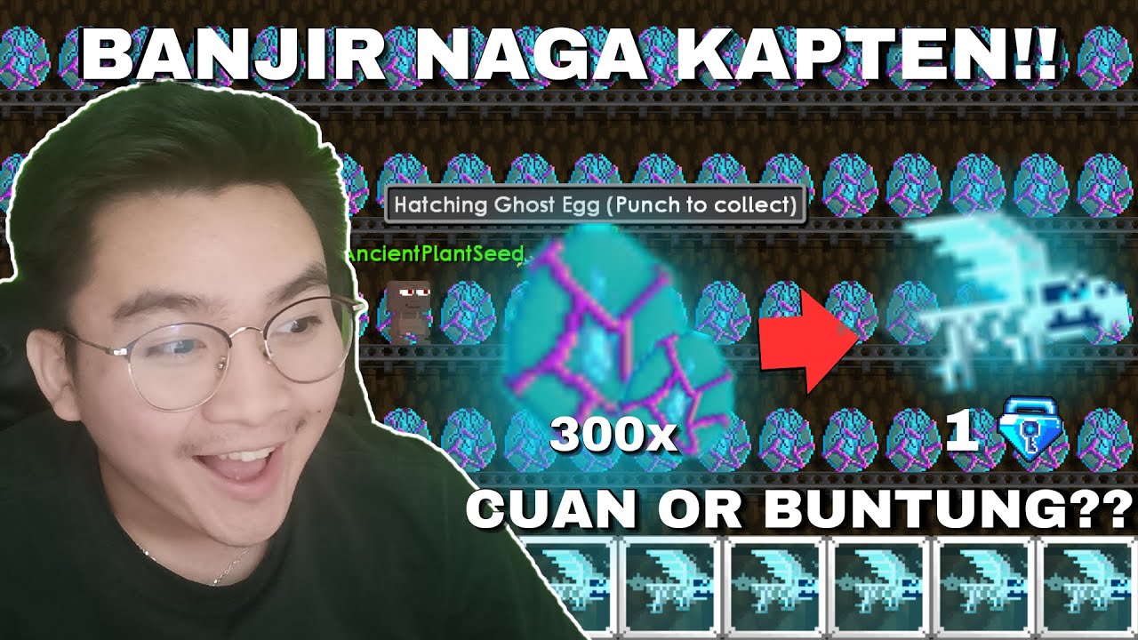 WADUHH MALAH BANJIR DONG!! Gacha 300 Ghost Eggs!! Growtopia Gacha Profit 2025