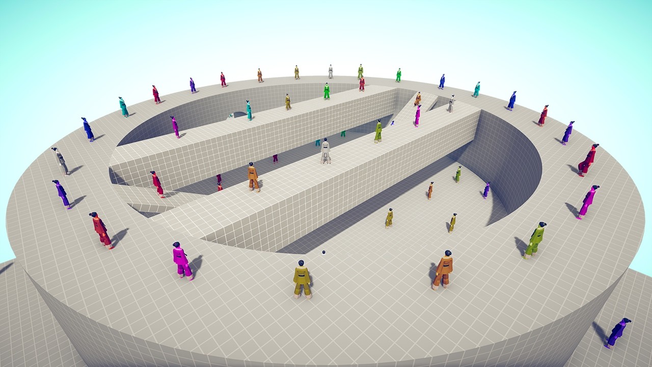 Battle Royale on The Bridges Arena Map | Totally Accurate Battle Simulator TABS