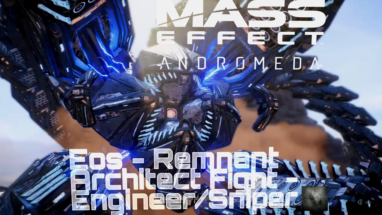 Mass Effect Andromeda - Eos - Remnant Architect Fight - Engineer/Sniper - Insanity Gameplay