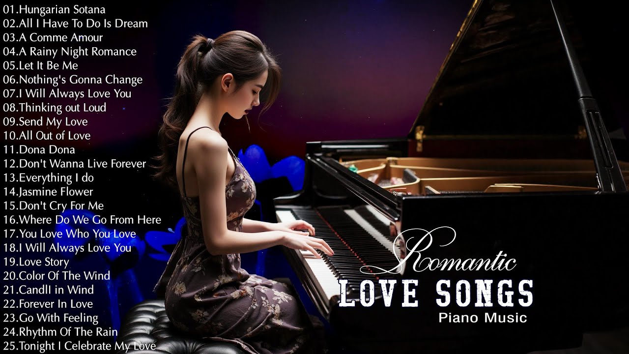 100 Beautiful Classical Piano Love Songs 80's - Best Relaxing Romantic Love Songs Instrumental Ever