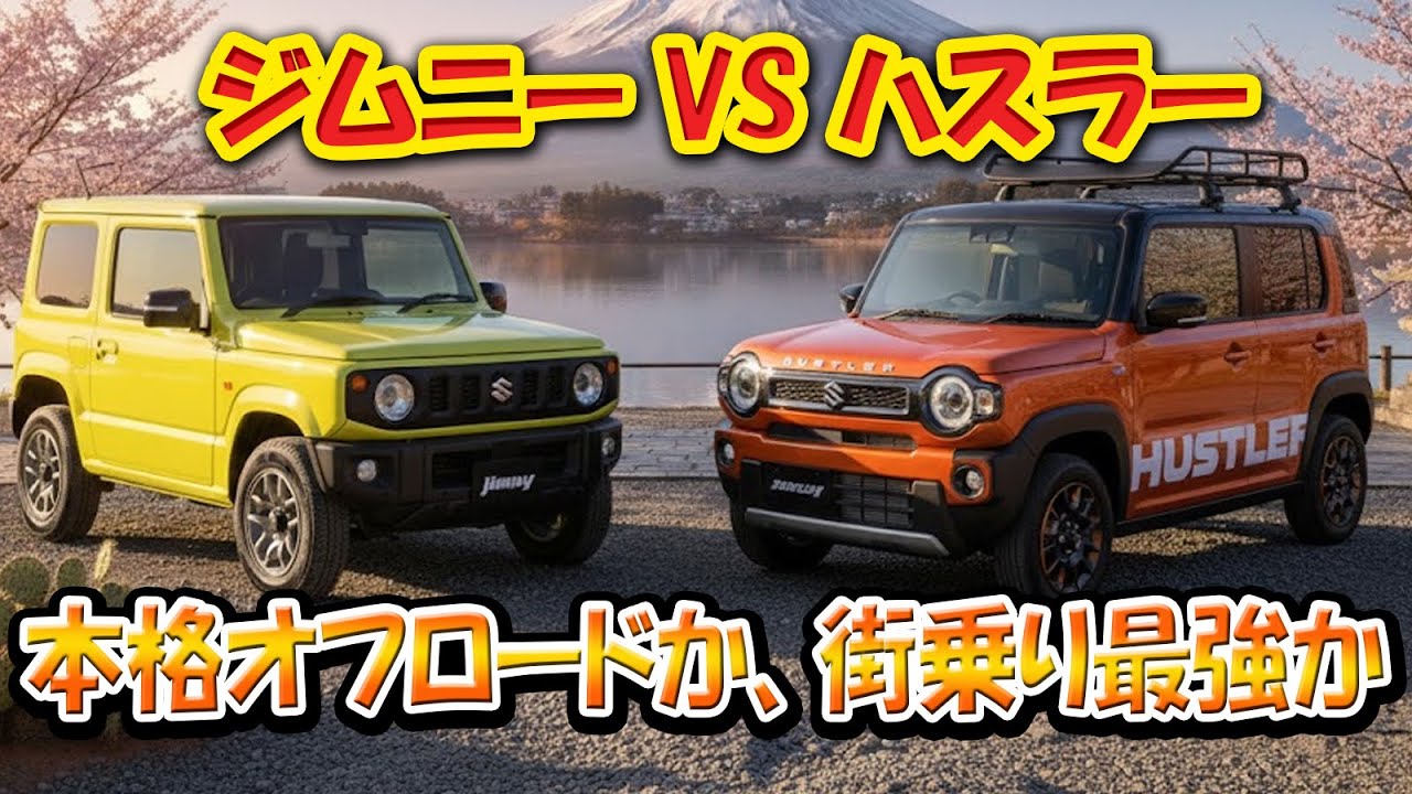 ジムニー vs ハスラー ― 本格オフロードか、街乗り最強か 【山を登る×日常が楽】！ 目的を間違えるな