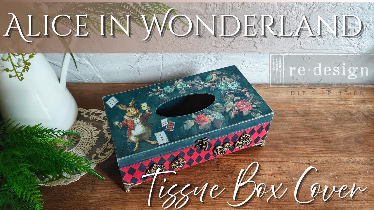 Whimsical Wonderland Decor | Tissue Box Makeover with Decor Transfers By Redesign!