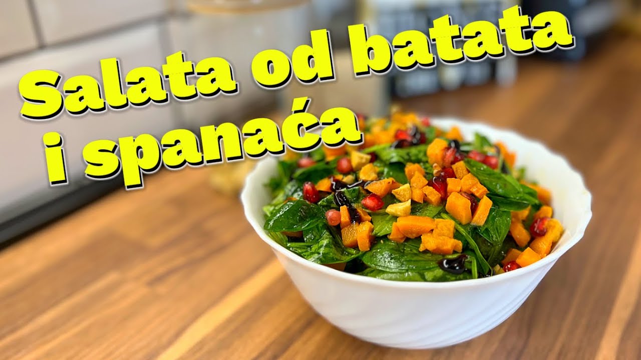 Najukusnija Salata sa Batatom i Spanaćem! 🥗🍠 Zdravo i Ukusno!  ✨ Posno
