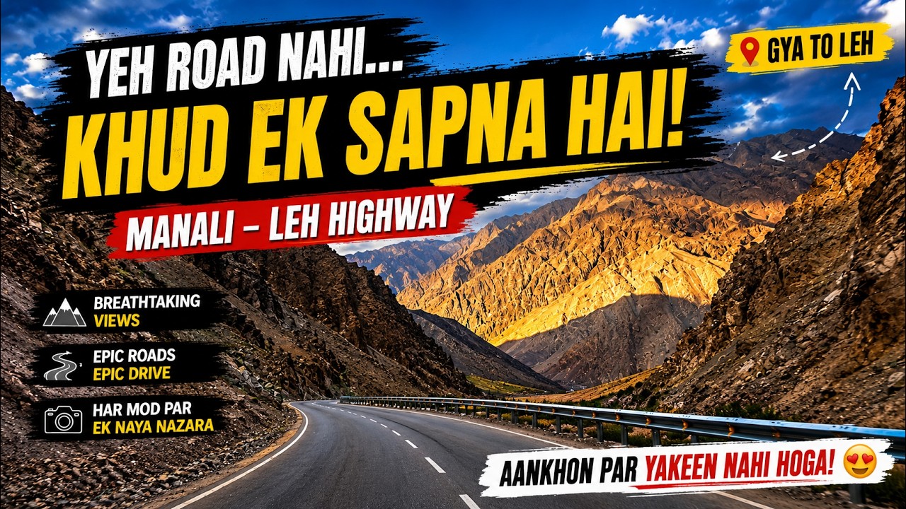 India's Most Scenic Mountain Roads 🏔️ - Gya to Leh (Ladakh) - Manali Leh Highway || The TeaVee