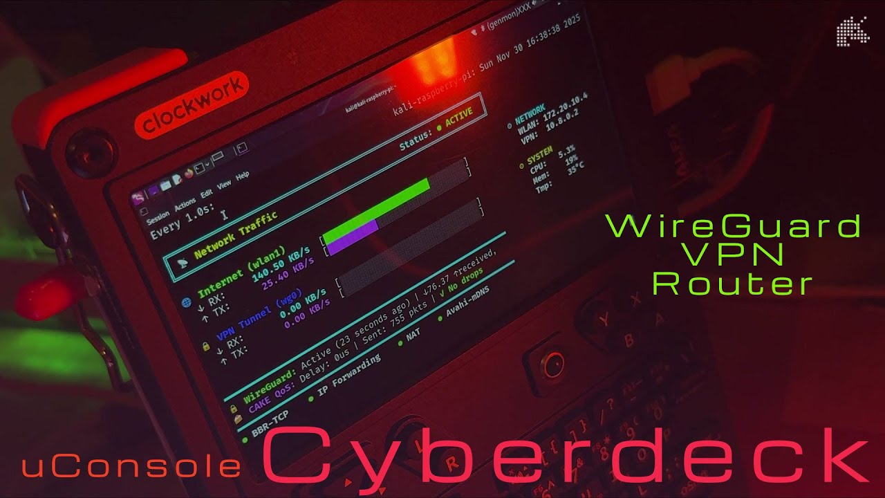 Cyberdeck VPN Router Setup: uConsole + WireGuard + QoS