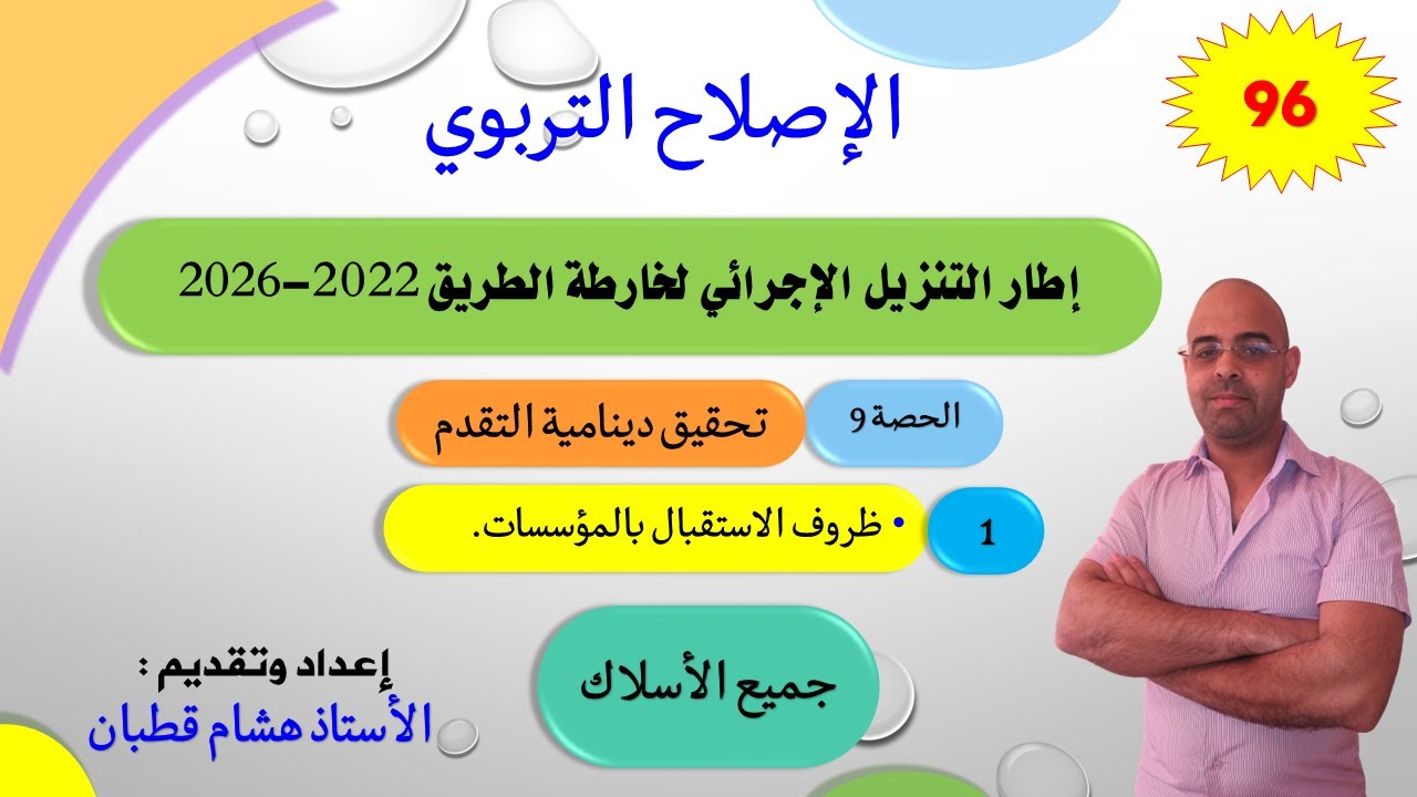 الحصة 9:  ظروف الاستقبال بالمؤسسات_تحقيق دينامية التقدم