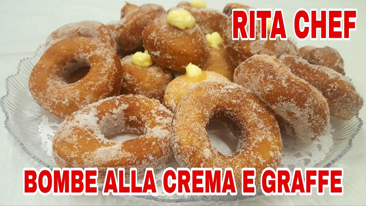 BOMBE ALLA CREMA E GRAFFE⭐RITA CHEF | Come quelle del Bar.