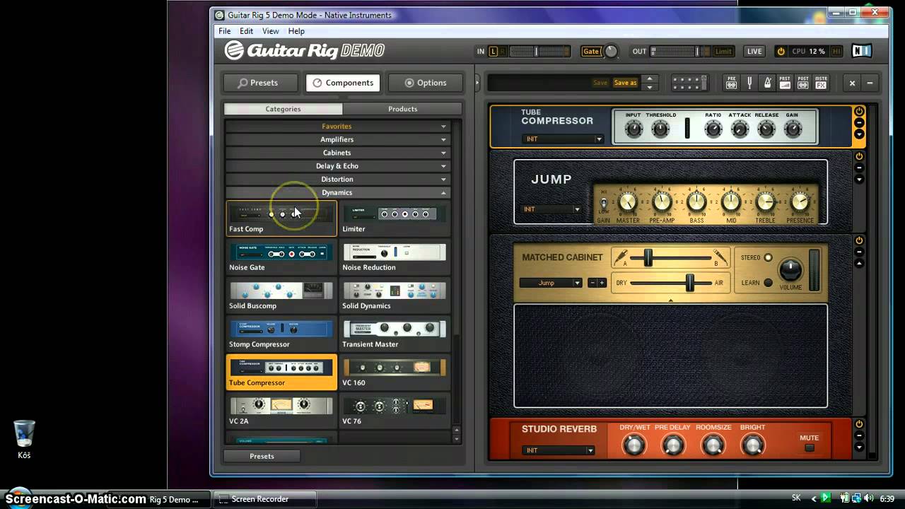 Guitar Rig 5 - Clean, Blues preset